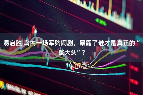 易启胜 岛内一场军购闹剧，暴露了谁才是真正的“冤大头”？