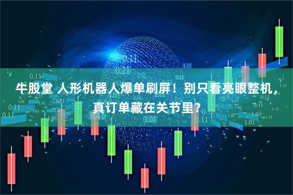 牛股堂 人形机器人爆单刷屏！别只看亮眼整机，真订单藏在关节里？